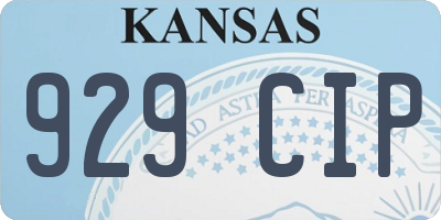 KS license plate 929CIP