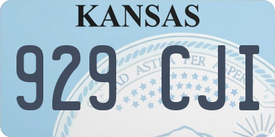 KS license plate 929CJI