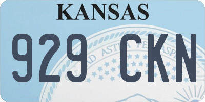 KS license plate 929CKN