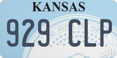 KS license plate 929CLP