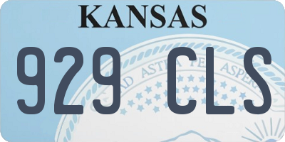 KS license plate 929CLS