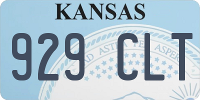 KS license plate 929CLT