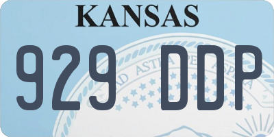 KS license plate 929DDP