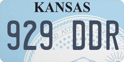 KS license plate 929DDR