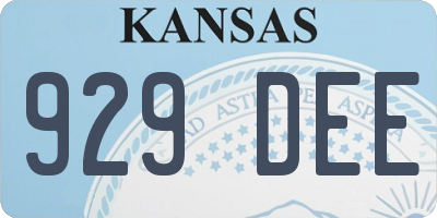 KS license plate 929DEE