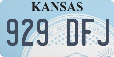 KS license plate 929DFJ