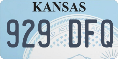 KS license plate 929DFQ