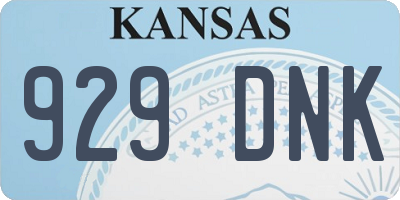 KS license plate 929DNK