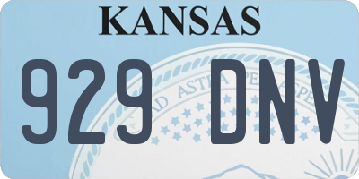 KS license plate 929DNV