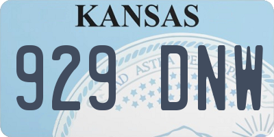KS license plate 929DNW