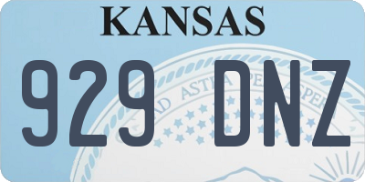 KS license plate 929DNZ
