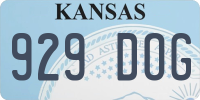 KS license plate 929DOG