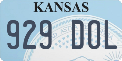 KS license plate 929DOL