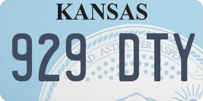KS license plate 929DTY