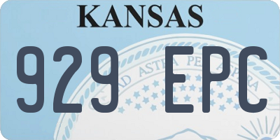 KS license plate 929EPC