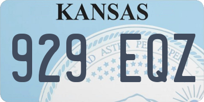 KS license plate 929EQZ