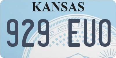KS license plate 929EUO