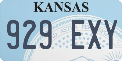 KS license plate 929EXY