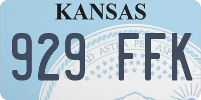 KS license plate 929FFK