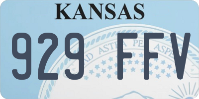 KS license plate 929FFV