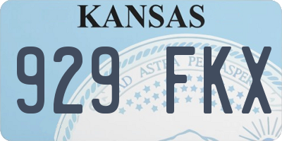 KS license plate 929FKX