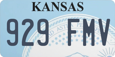 KS license plate 929FMV