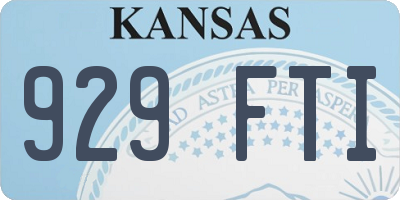 KS license plate 929FTI