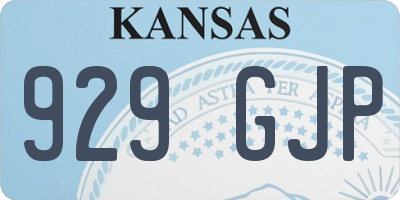 KS license plate 929GJP