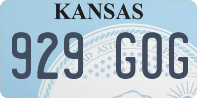 KS license plate 929GOG