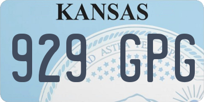 KS license plate 929GPG