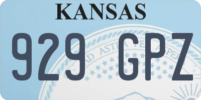 KS license plate 929GPZ