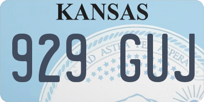 KS license plate 929GUJ