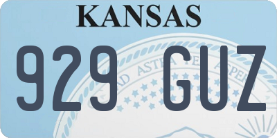 KS license plate 929GUZ