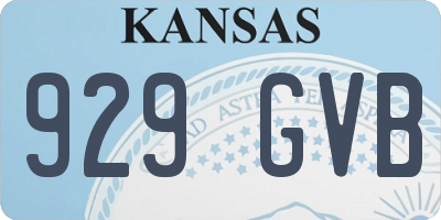 KS license plate 929GVB