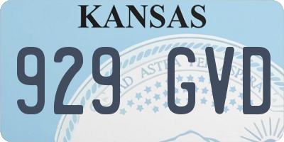 KS license plate 929GVD