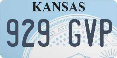 KS license plate 929GVP