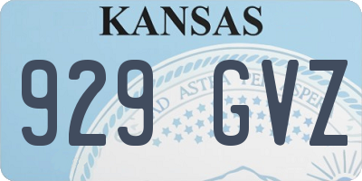 KS license plate 929GVZ