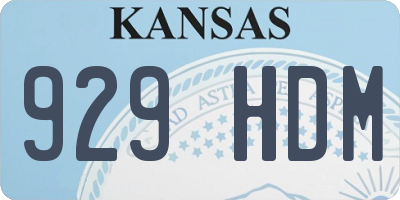 KS license plate 929HDM