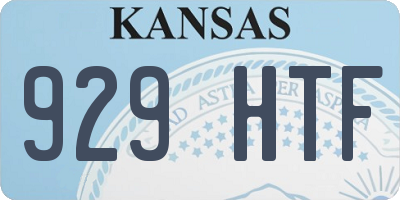 KS license plate 929HTF