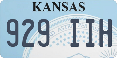 KS license plate 929IIH