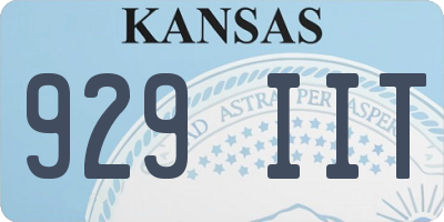 KS license plate 929IIT