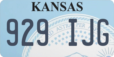 KS license plate 929IJG