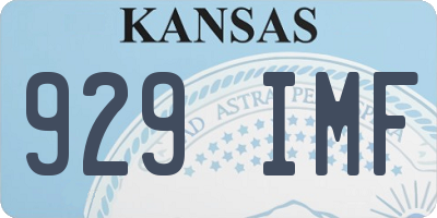 KS license plate 929IMF