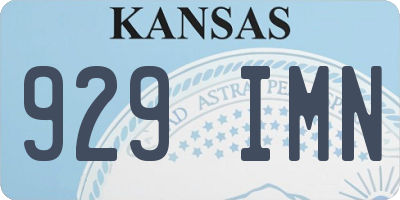 KS license plate 929IMN