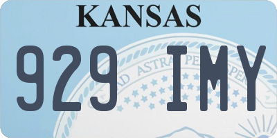 KS license plate 929IMY