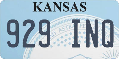 KS license plate 929INQ