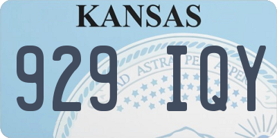 KS license plate 929IQY