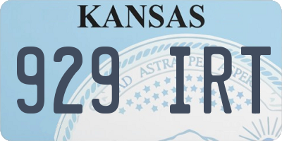 KS license plate 929IRT