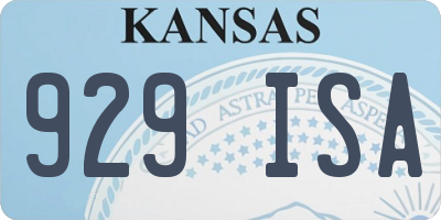 KS license plate 929ISA