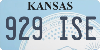 KS license plate 929ISE